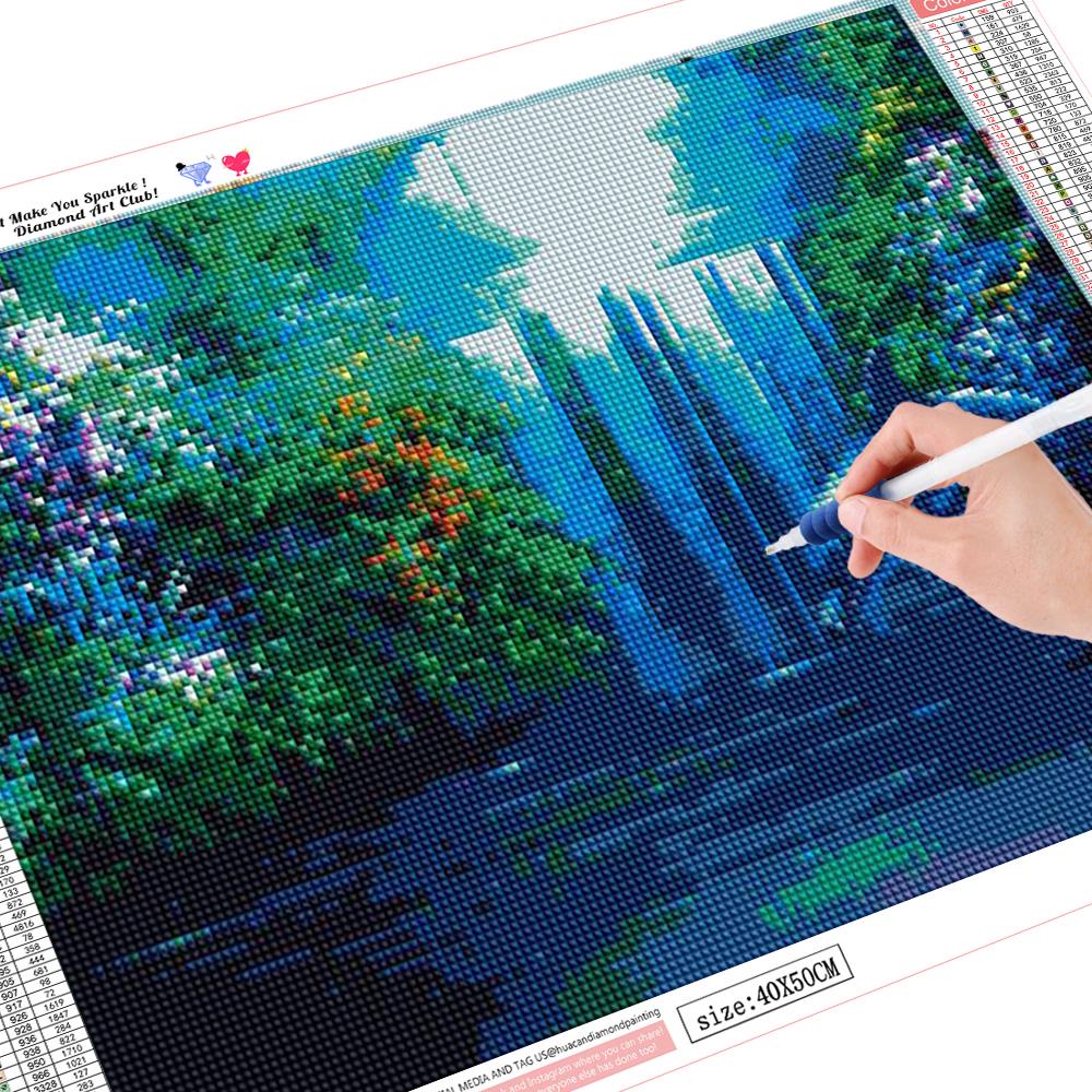 

HC Алмазная картина Красивый снег Зимний пейзаж Алмазная вышивка Полный дрель Горный хрусталь 20*30 cm