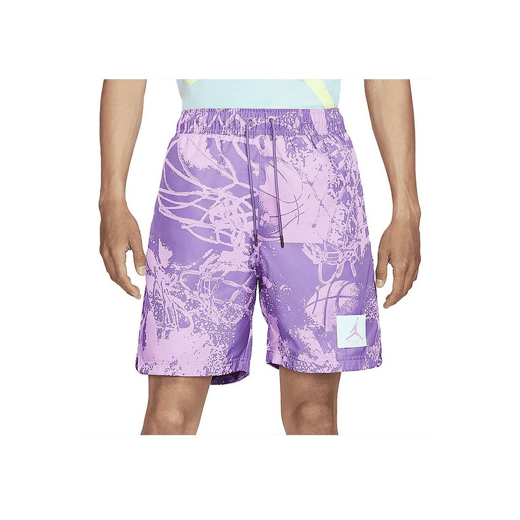 Jordan Flight Printed Basketball Shorts with Drawstring Men Bottoms Purple CZ4750-591