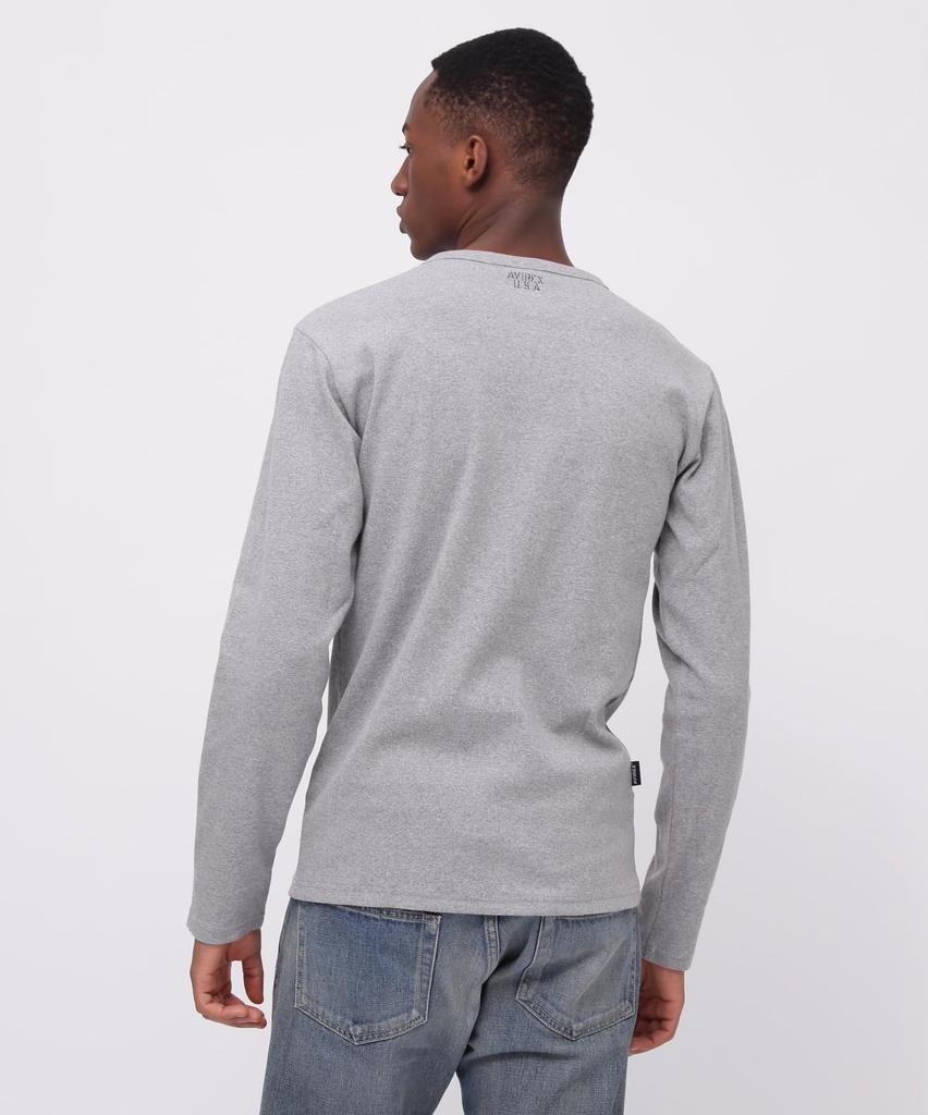 AVIREX DAILY RIB CREWNECK TEE 6153481 Men's M Grey