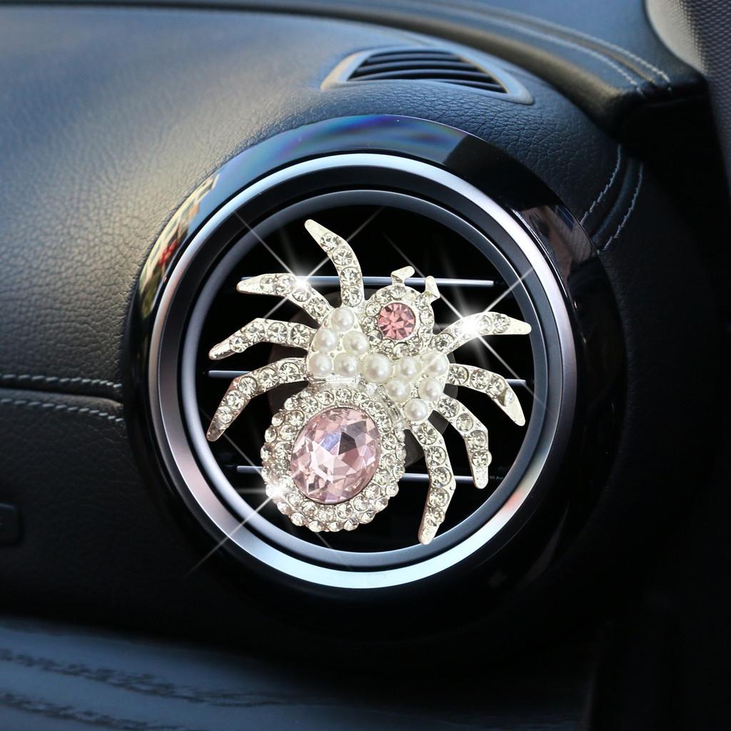 

Металлический держатель для духов в машину Хрустальная жемчужина Паук Ароматерапия Декоративный зажим StyleB