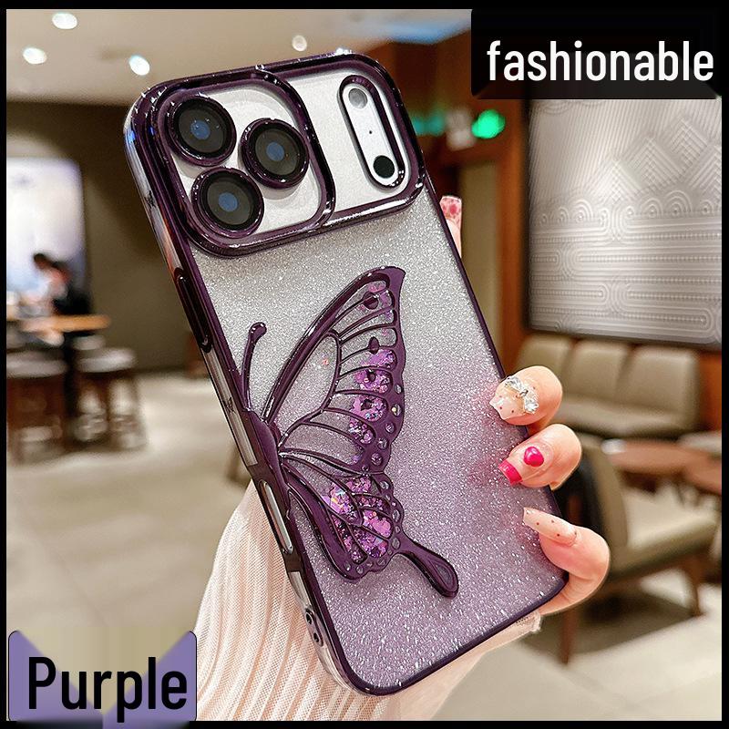 Neue Treibsand Schmetterling Galvanisierte Glitzerhülle für iPhone 17 Pro Max & iPhone 17 Air