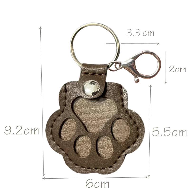 Exquisite Leather Pet Fur Keychain: Cute Cat & Dog Hair Bag Charm Ornament