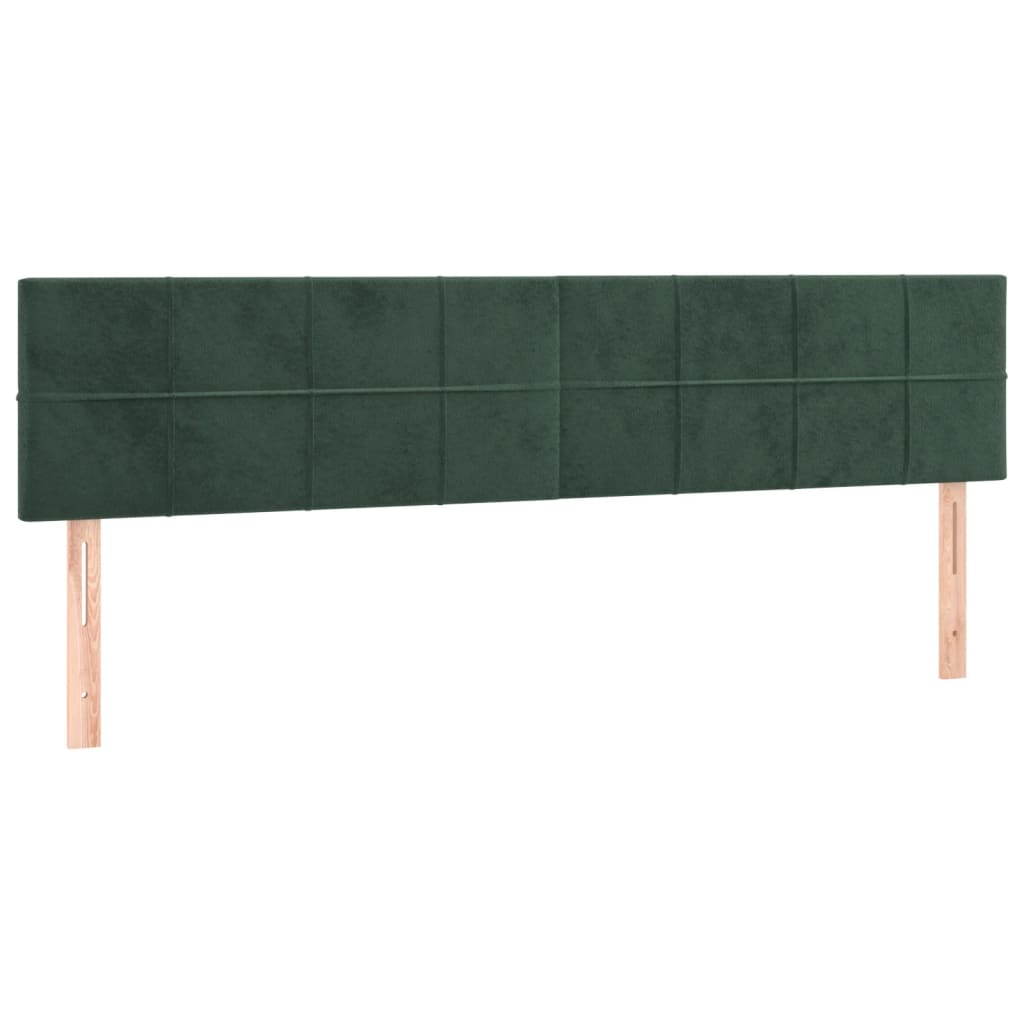 Box Spring Bed with Mattress Dark Green 120 x 190 cm Velvet