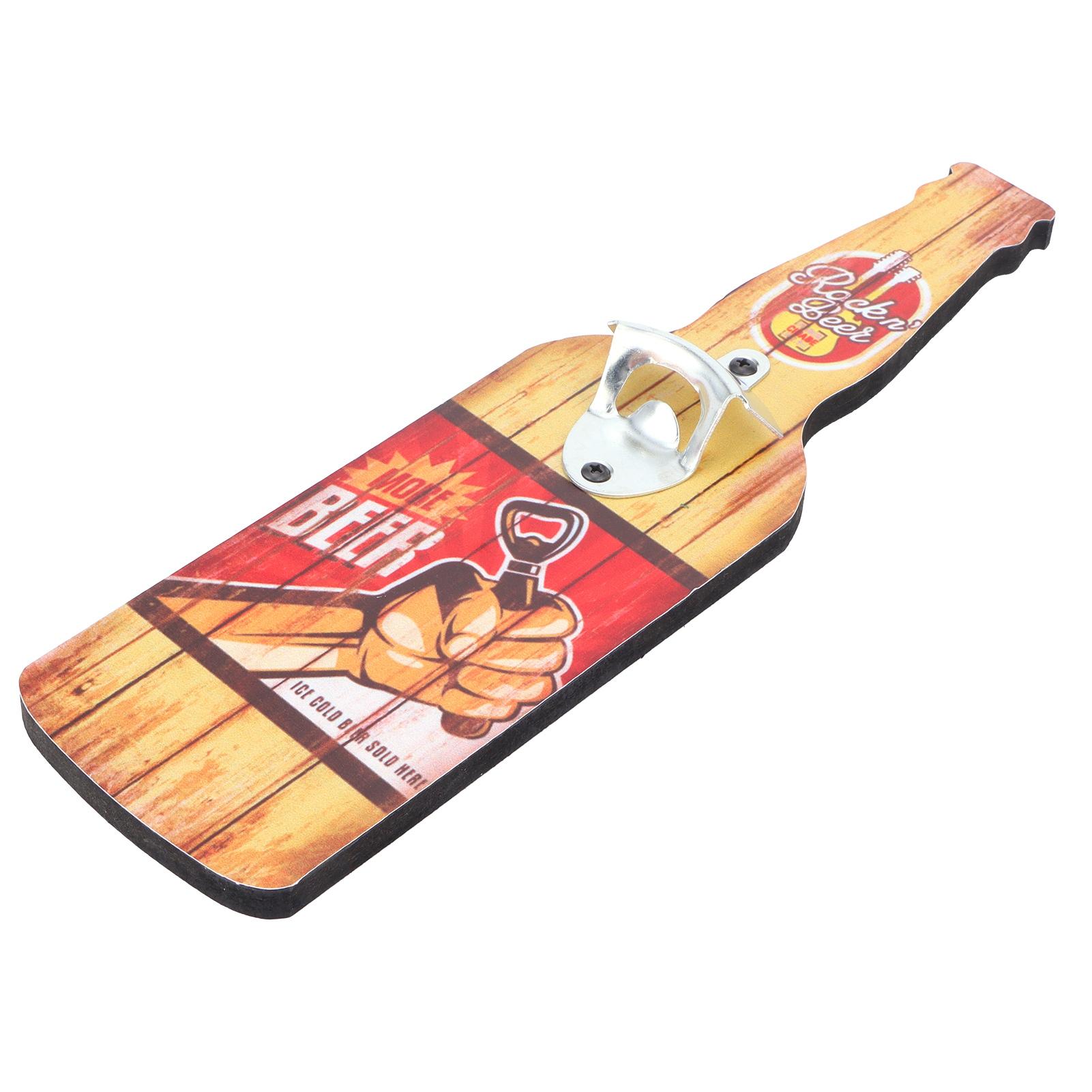 

Винтажная открывалка для пива Многофункциональная деревянная настенная открывалка для бутылок для паба ресторана