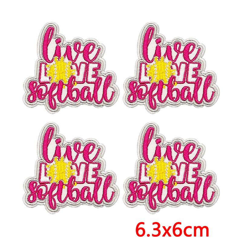 10PCS Badminton & Baseball Themed Iron On Patches, Sports Mama Embroidery Patches, Patches for Clothing DIY Decoration