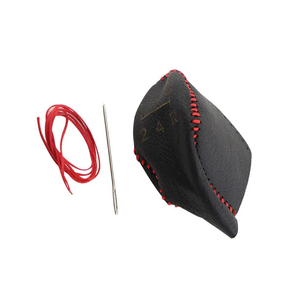 Car Gear Shift Collars for Fiesta Ecosport Focus 2 MK2 MT Leather Gear Shift Knob Cover Protector Interior Accessories