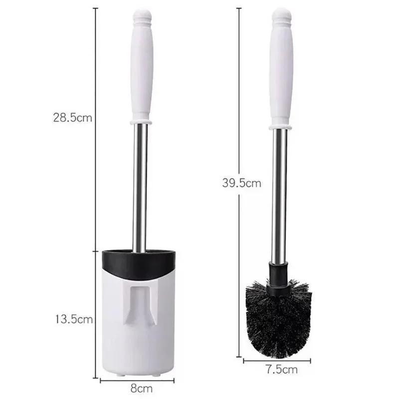 Stainless Steel Long-Handled Brush With Base Toilet Brush Set Toilet No-Punch Wall Hung Toilet Washer