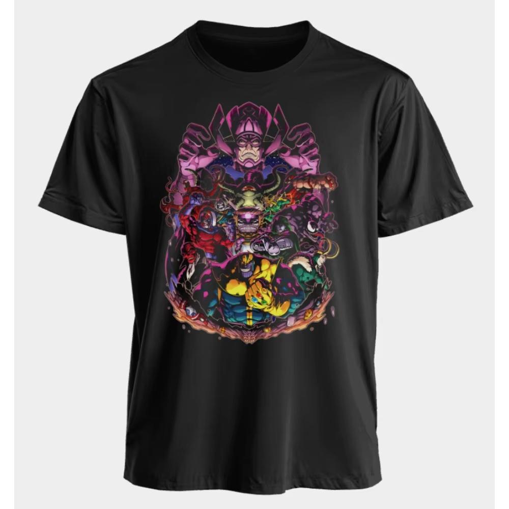 Marvel Mens and Womens Tshirts Thanos Galactus Summer American Spring and Autumn New Oversized Harajuku Fashion Short Sleeves