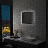 Vidaxl Ścienne Lustro Łazienkowe Z Led, 60 X 50 Cm
