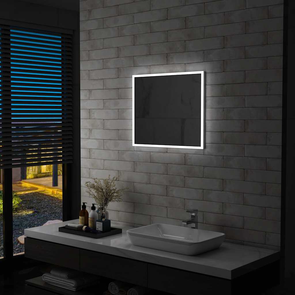 Bathroom Wall Mirror with LED Lights 60 x 50 cm