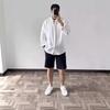 Men Loose Breathable Solid Color Long Sleeve Casual Daily Shirt