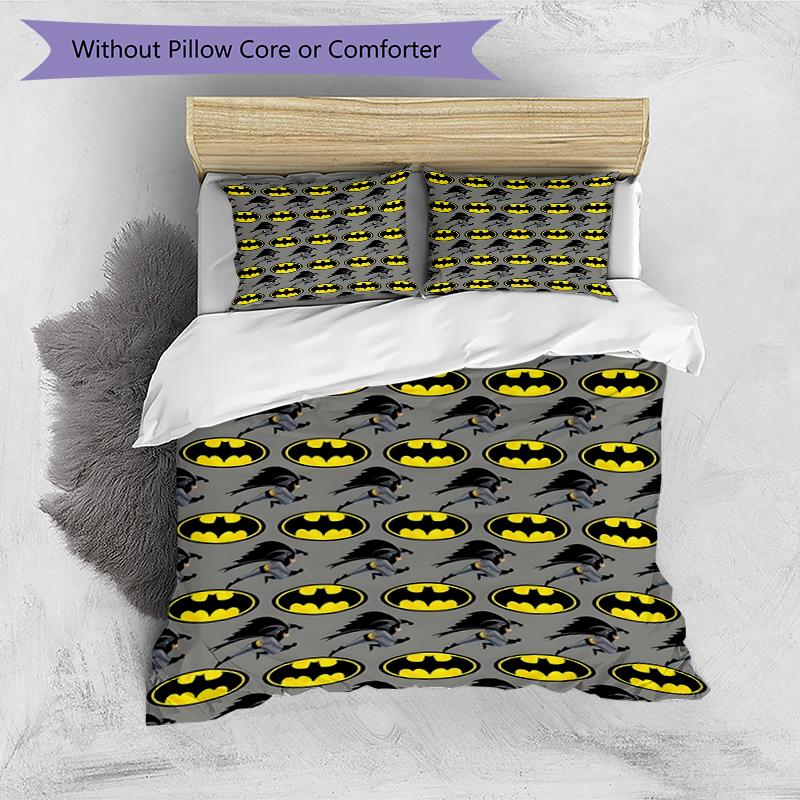 3pcs Duvet Cover Set (1*Duvet Cover + 2*Pillowcase, Without Core),Superheroes Print Bedding Set, Bedroom Decor, All‑Season, Birthday Gift