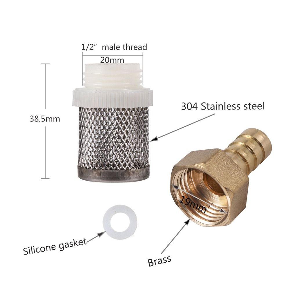 1Pcs Durable 6-19mm 1/2" Hose Filter Brass Strainer Sprayer Pump Filtering Net Car Wash Garden Irrigation Mesh Filter