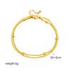 Fashion Minimalist Versatile Layered Double Chain Round Bead Gold Anklet