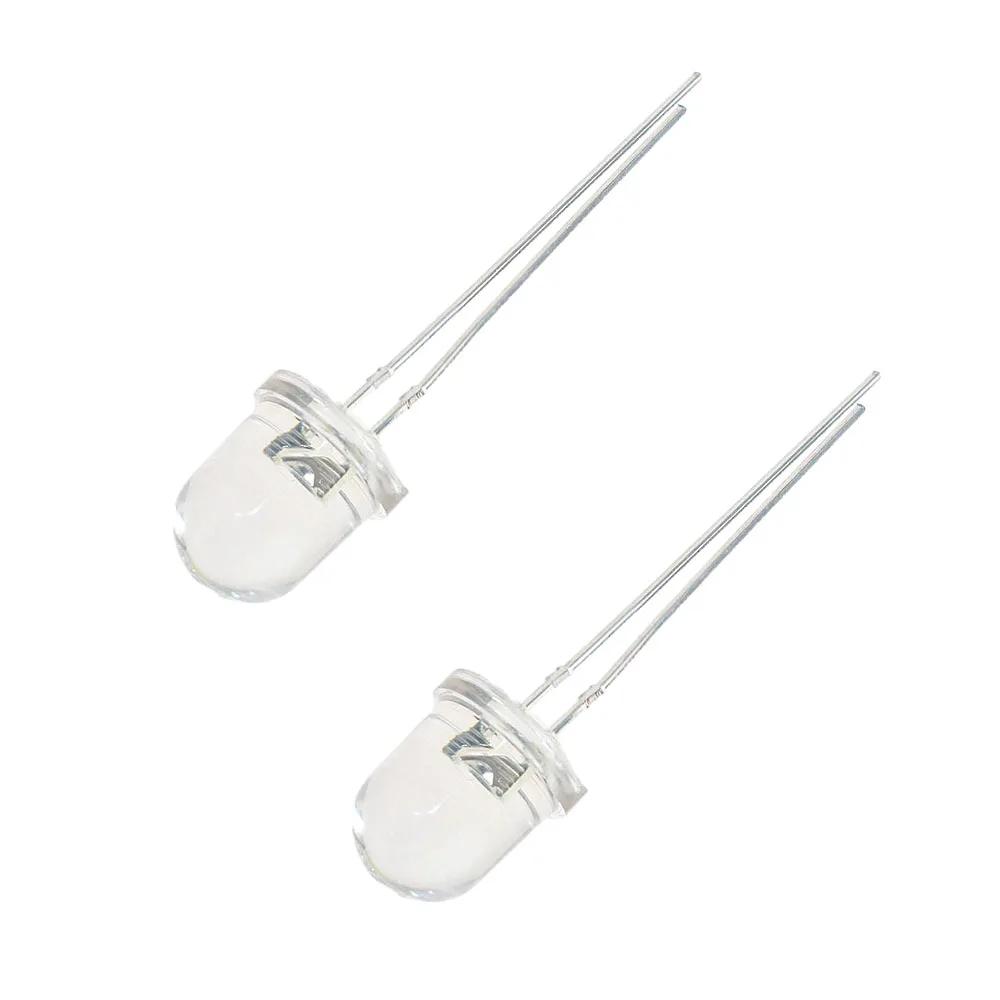 10/50pcs F8 8mm LED Lights 5Colors Super Bright Light Emitting LED Diode Kit Red White Green Blue Yellow