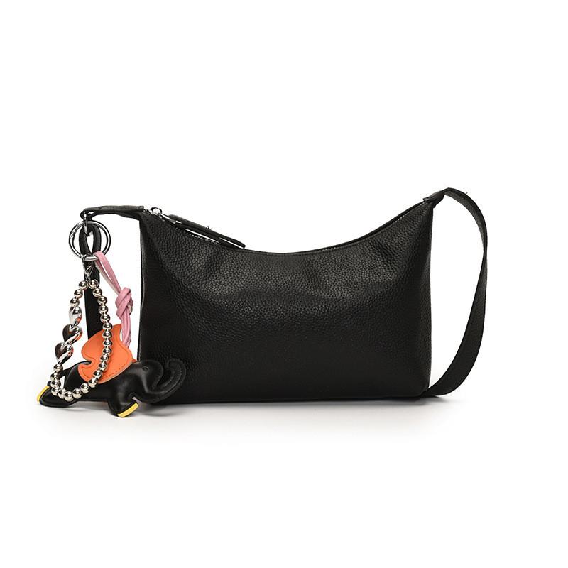 French Boutique Style Crossbody Bag With Pu Fabric And Carved Stitching For Casual Outings