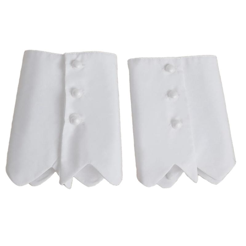 Ruffled Lace Faux Sleeves Girl Decorative Sleeves Elegant Detachable Wrist Cuffs