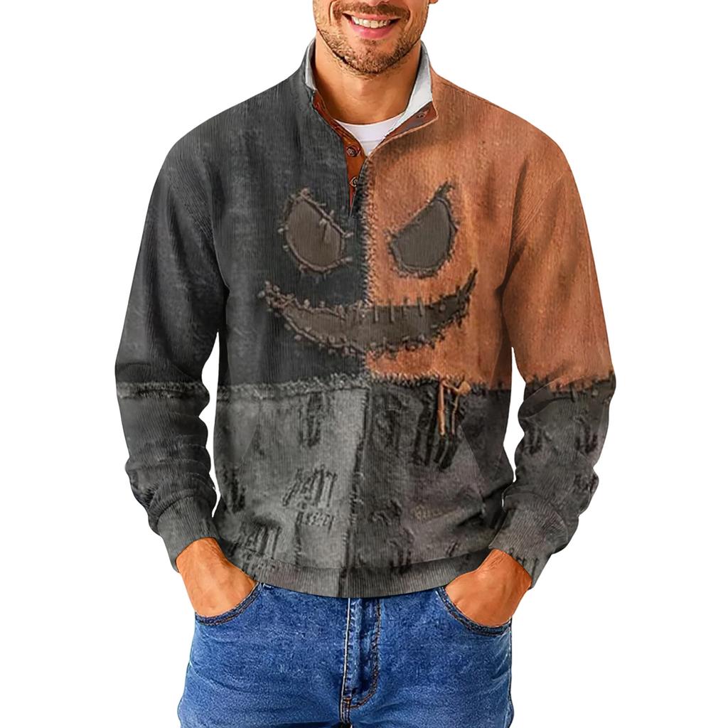 Men's Standing Collar Sweatshirt Is Outdoor Casual Sweaters Tops
