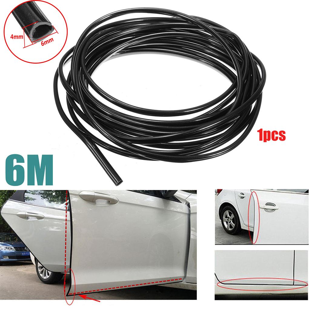 1 Roll 6M Car Door Moulding Strip Body Door Edge Moulding Trim Strip Scratch Guard Protector