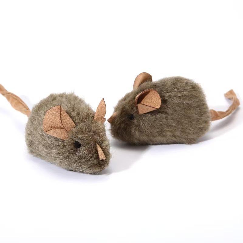 Intelligent Sound-Sensing Plush Mouse Cat Toy - Interactive Self-Amusement Teasing Stick