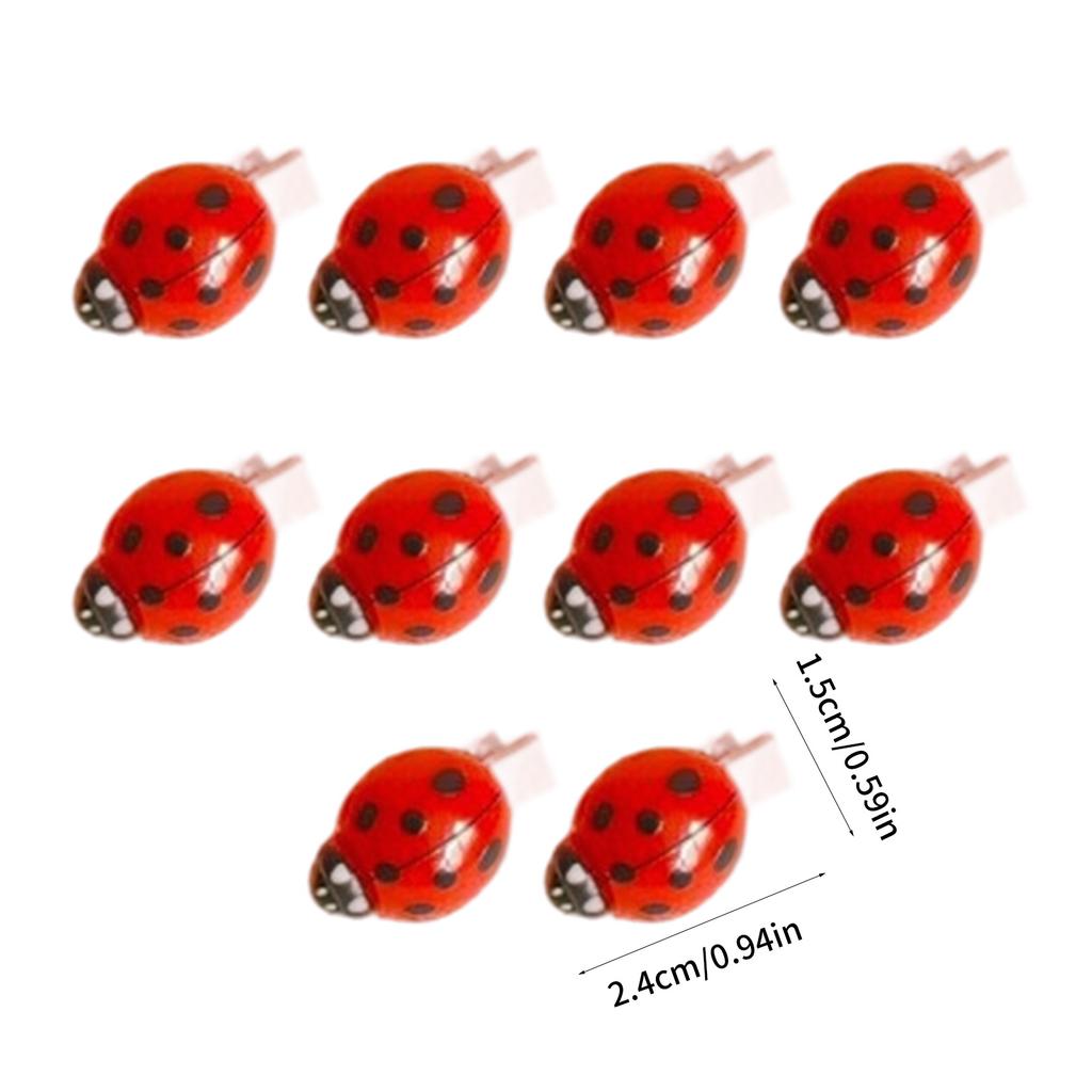 10PCS Realistic Ladybug Hair Clip for Kids Girls Boys School Hair Accessories Cute Insect Design Stylish Hairpins