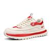 Warrior Fashion Versatile Sports Casual Daily Commuting Lightweight Breathable Non-Slip Low-Top Lifestyle Shoes Men sneaker Light-Red WXY(S)-4794N01