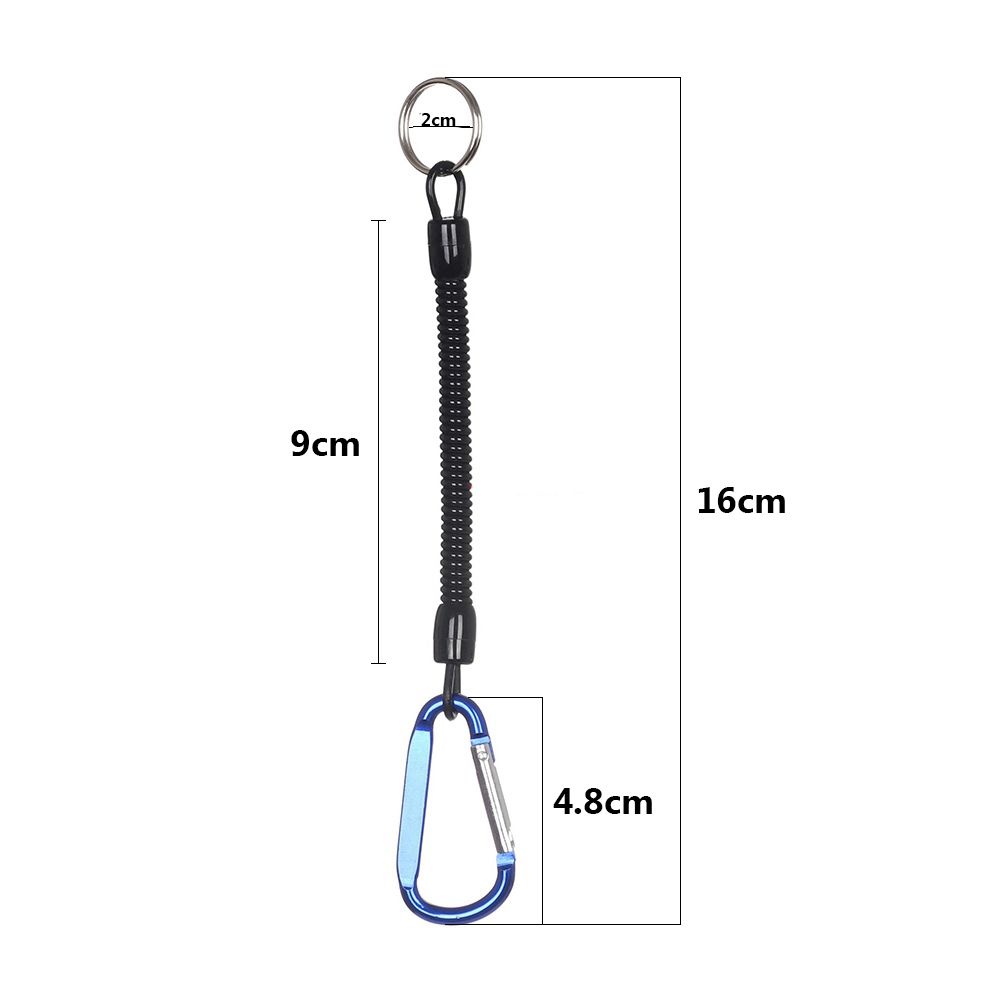 Camping Camping Carabiner Spring Elastic Rope Anti-lost Phone Keychain Portable Fishing Lanyards
