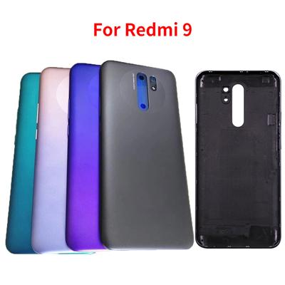 6.53 Inch For Xiaomi Redmi 9 Back Battery Rear Housing Door  With Side Buttons Repair