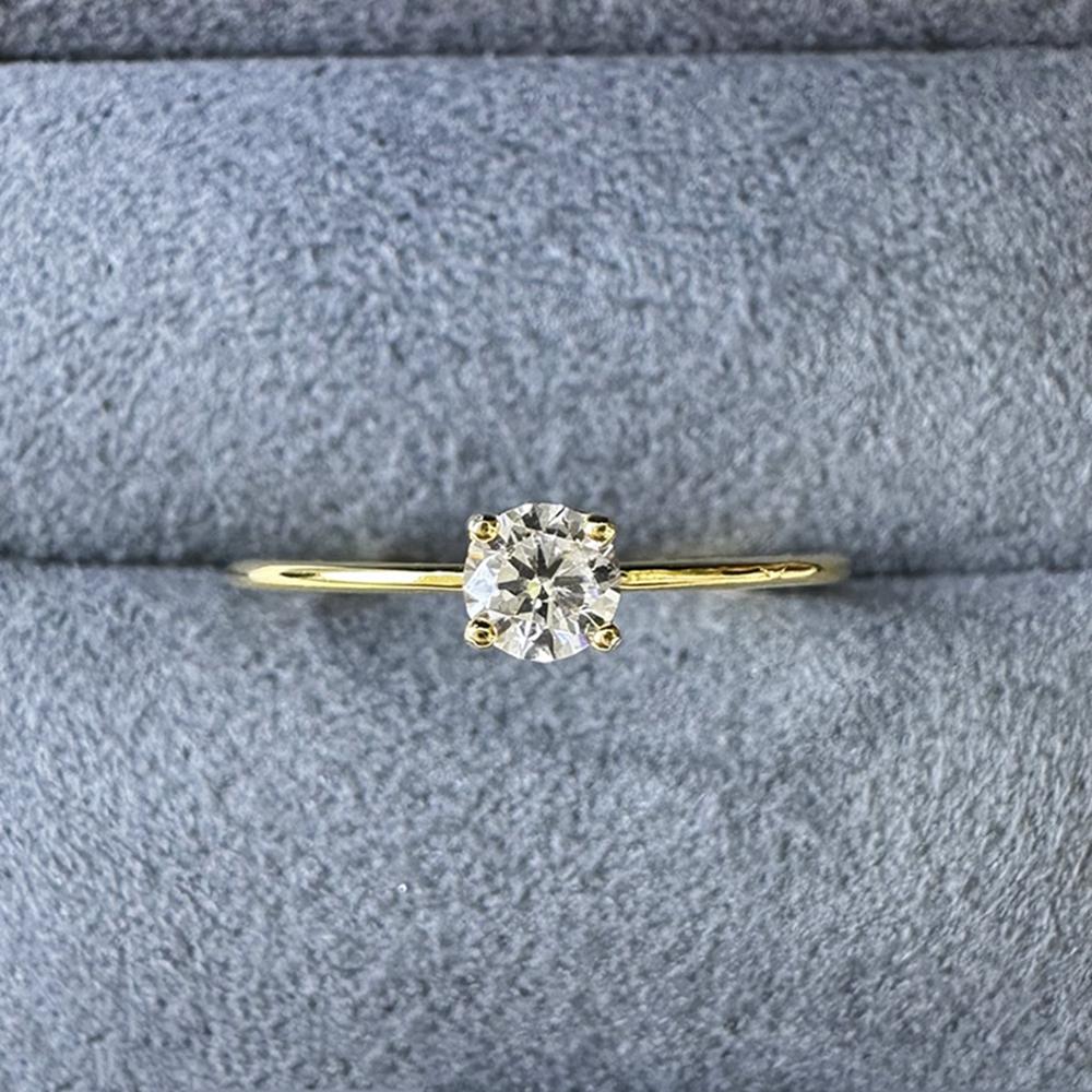 Vinregem 925 Sterling Silver 3EX VVS1 D Color Round Cut 4 MM 0.25CT Real Moissanite Diamonds Women Ring Wedding Party Fine Jewelry Gifts