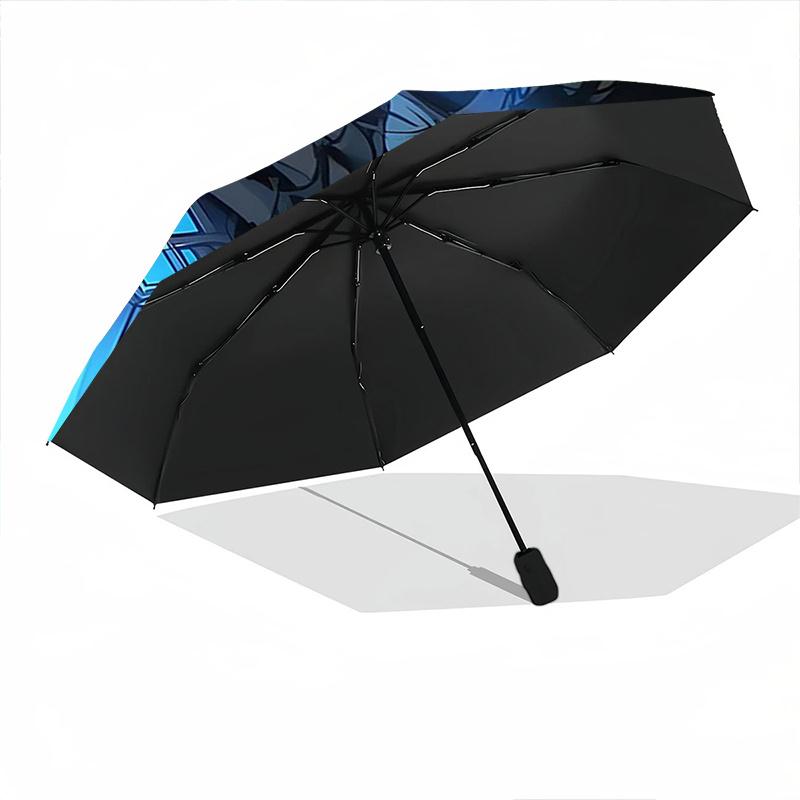 1pc Award Winning Knight Automatic Umbrella Design, Cute Cartoon Pattern, Portable Outdoor Umbrella, Perfect J007