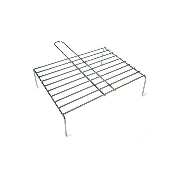 Grille Avec Pieds Pour Barbecue - DIVERS - 50x38 Cm - Zinc - Stabilité - Poignée
