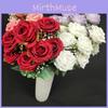 Realistic Silk Rose Bouquet 9 Stems Wedding Photography Props Decoration Home