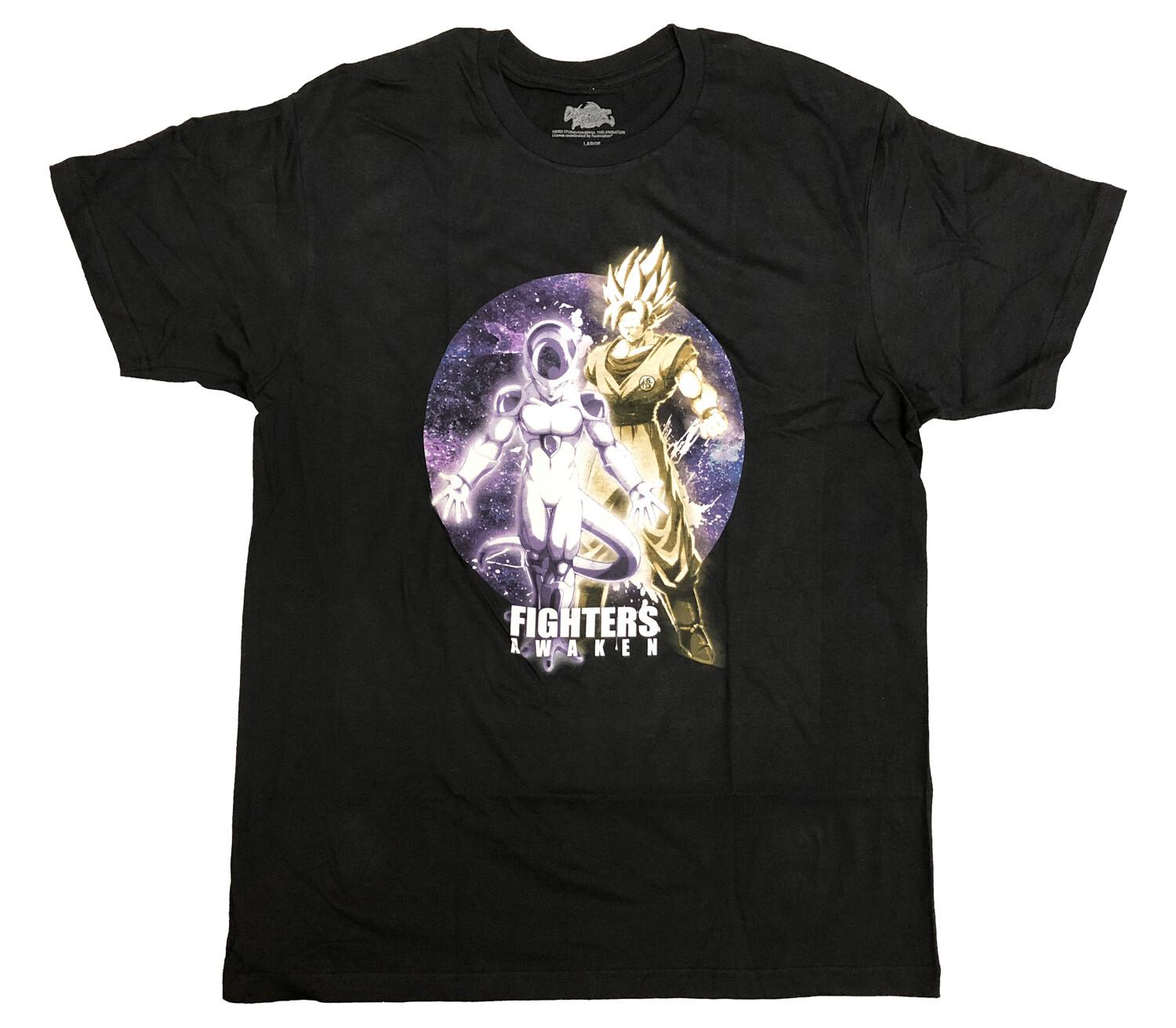 Dragon Ball Figther Z Figthers Awake Goku Vs Frieza Adult T-shirt XL