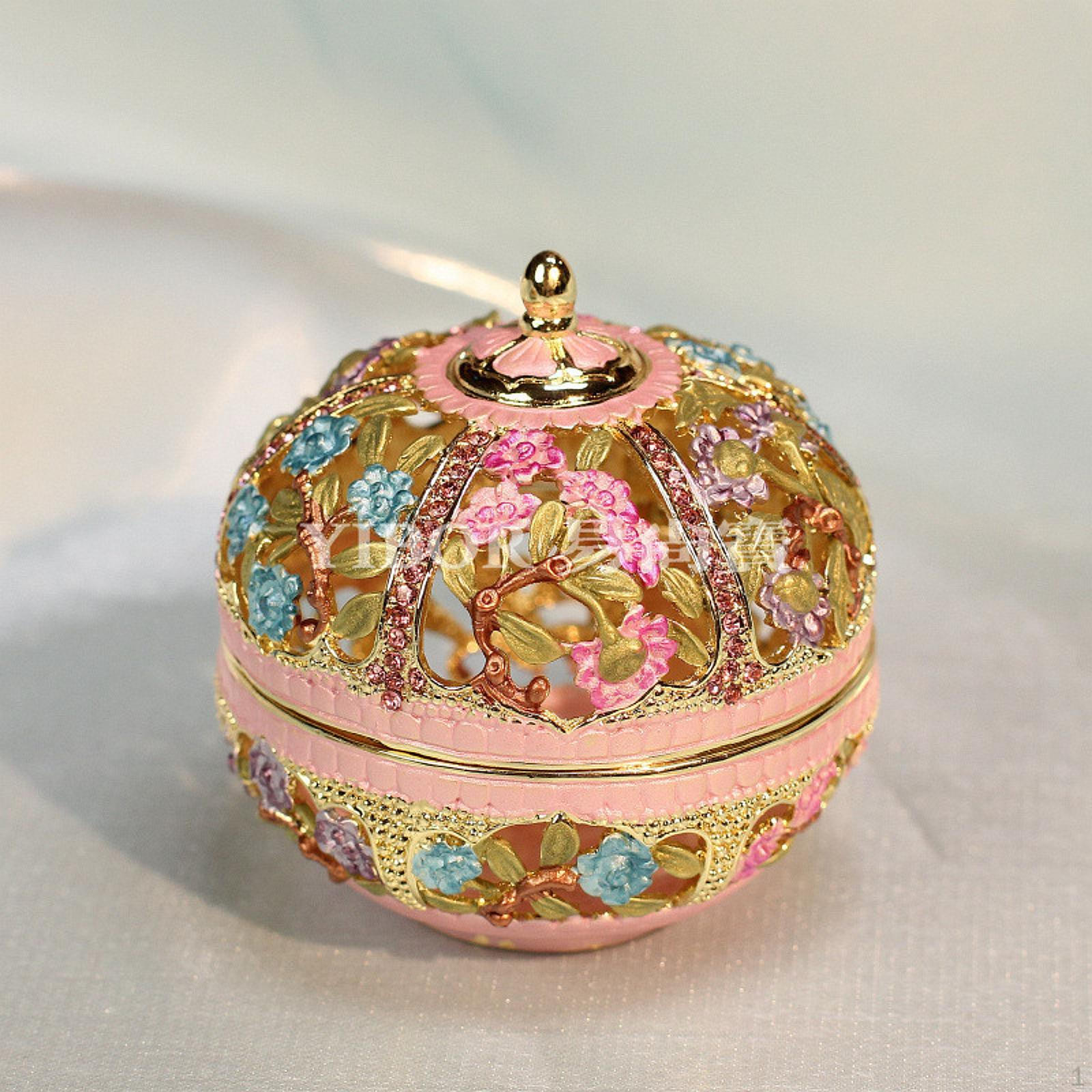 

Эмалированная шкатулка для безделушек с шарнирным механизмом, органайзер для ювелирных изделий, креативный держатель для колец, сережек, ожерелий розовый