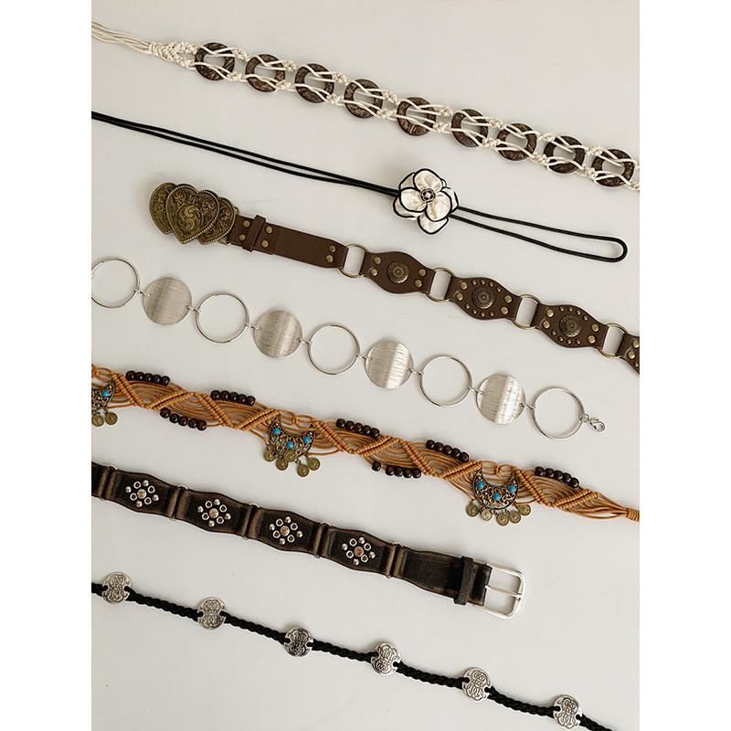 Bohemian Waist Belt For Women Pu Leather Vintage Corset Accessory For Dresses And Jeans