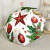 Santa Claus And Puppies Compact Travel Automatic Umbrella Retractable Design with 8-Rib Durability Lightweight All-Season Umbrella for Travel