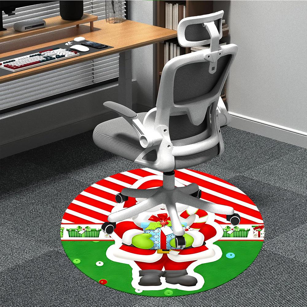 

1pc Santa Claus Chair Carpet for Office Non-Slip Mat for Office - Decorative Floor Mat yy251030256 80cm by 80cm