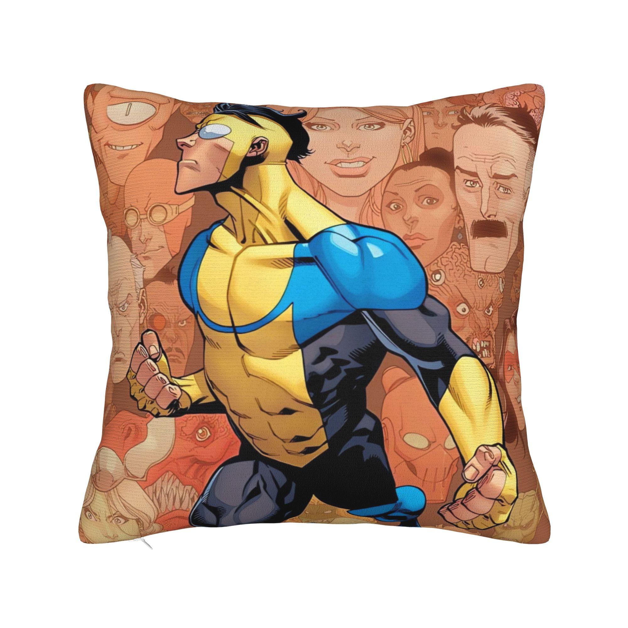 Invincible Hero Collage Pillow Cover Fashion Pillow Case For Living Room Chair Print Pillowcases Gift 30cmx30cm