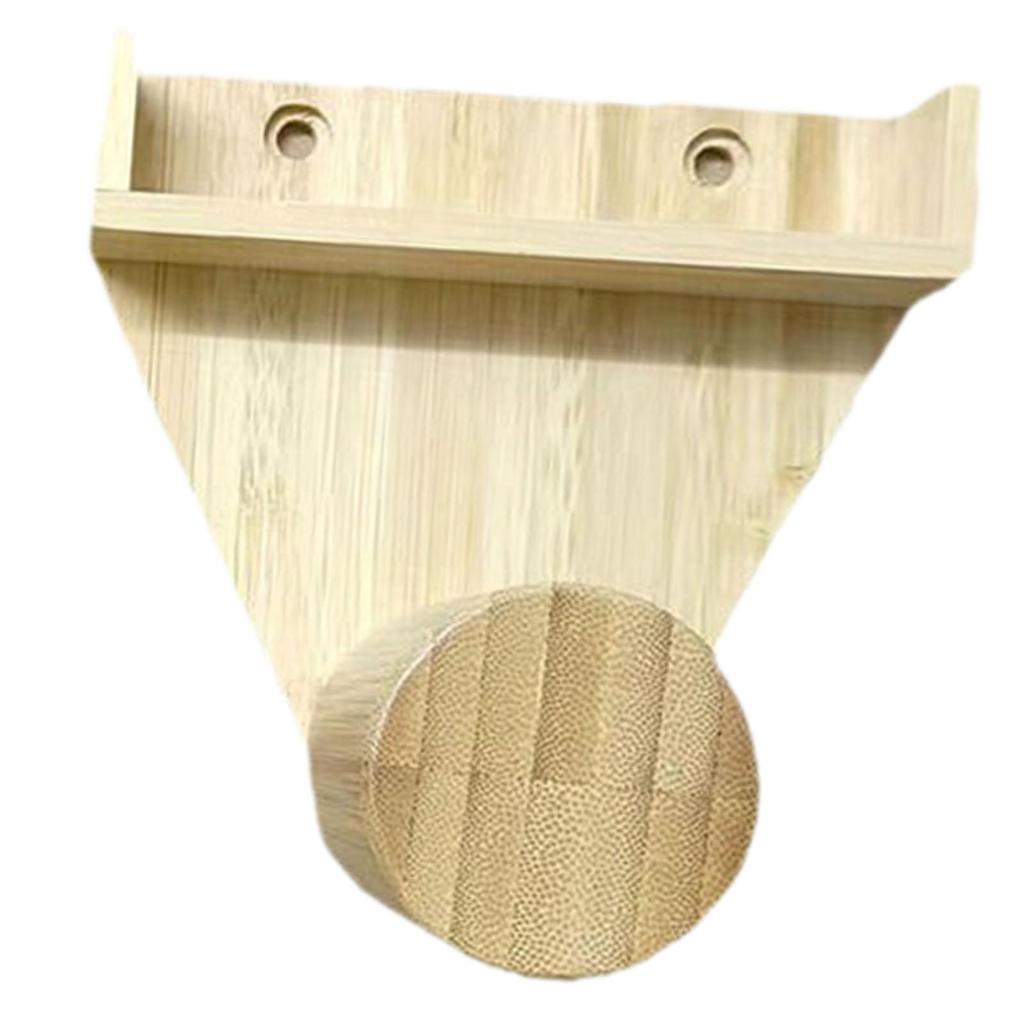 Wooden Snooker Triangle Organizer Wall Mount for Pool Table Maintenance, 12x12cm Space Saving Chalk Holder