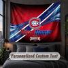 Custom Name Text Tapestry,Montreal Canadiens Decorative Wall Hanging, Background Tapestry For Home Bedroom