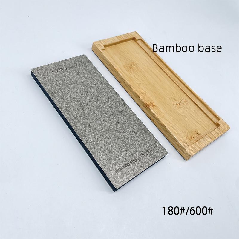 Oboustranný diamantový ostřící kámen Ostřič nožů Brusný kámen Diamantové nástroje S bambusovou základnou Jemné broušení Brusný kámen 170*75MM