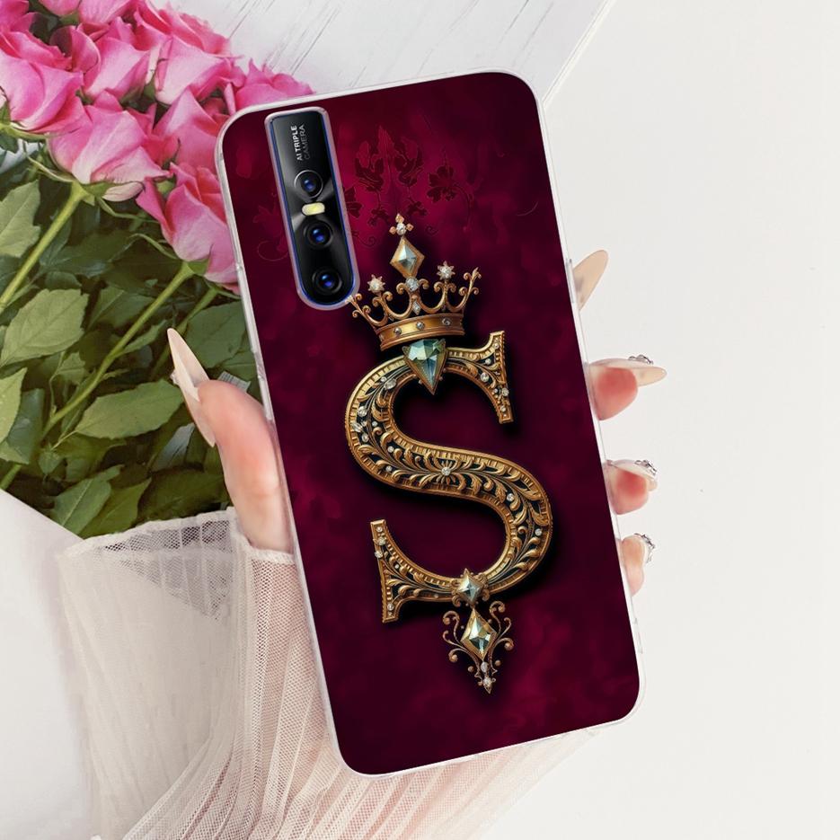 For Vivo V15 Pro Case 1818 Luxury Crown Letters Cover Soft Silicone Phone Case For Vivo V15 V 15 VivoV15 Pro V15Pro Fundas Coque