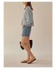 Spring 2025 French Casual Cotton Sweater - Loose Fit, Short Lantern Sleeves for Women