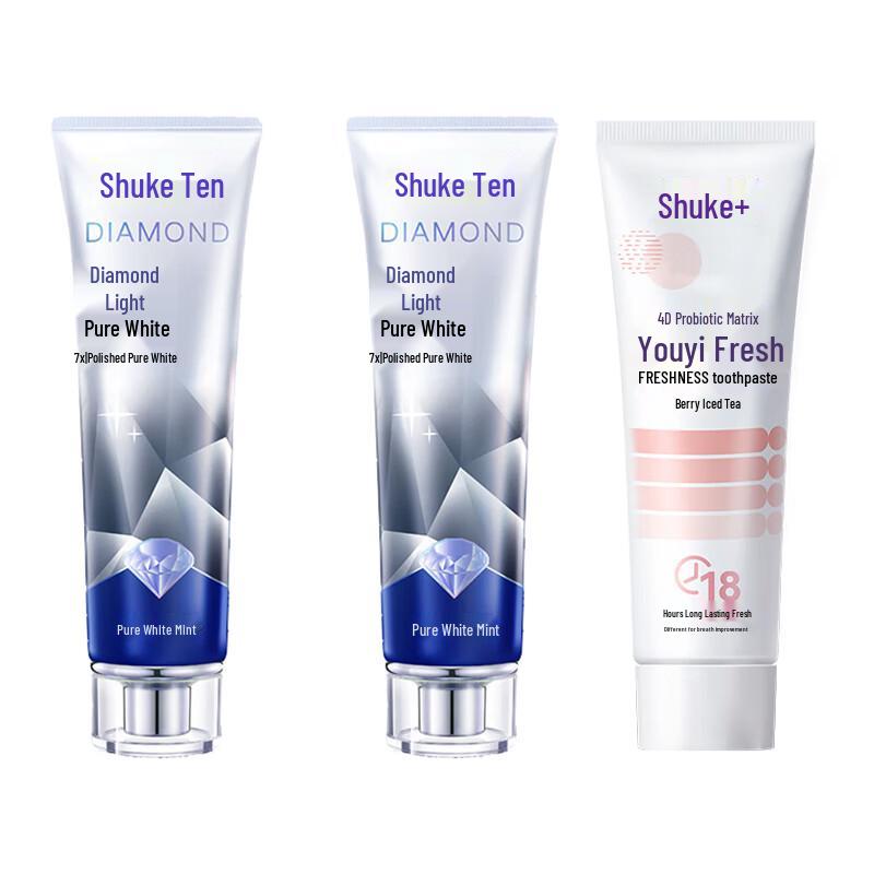 Saky Diamond White & Strawberry Toothpaste Combo Set