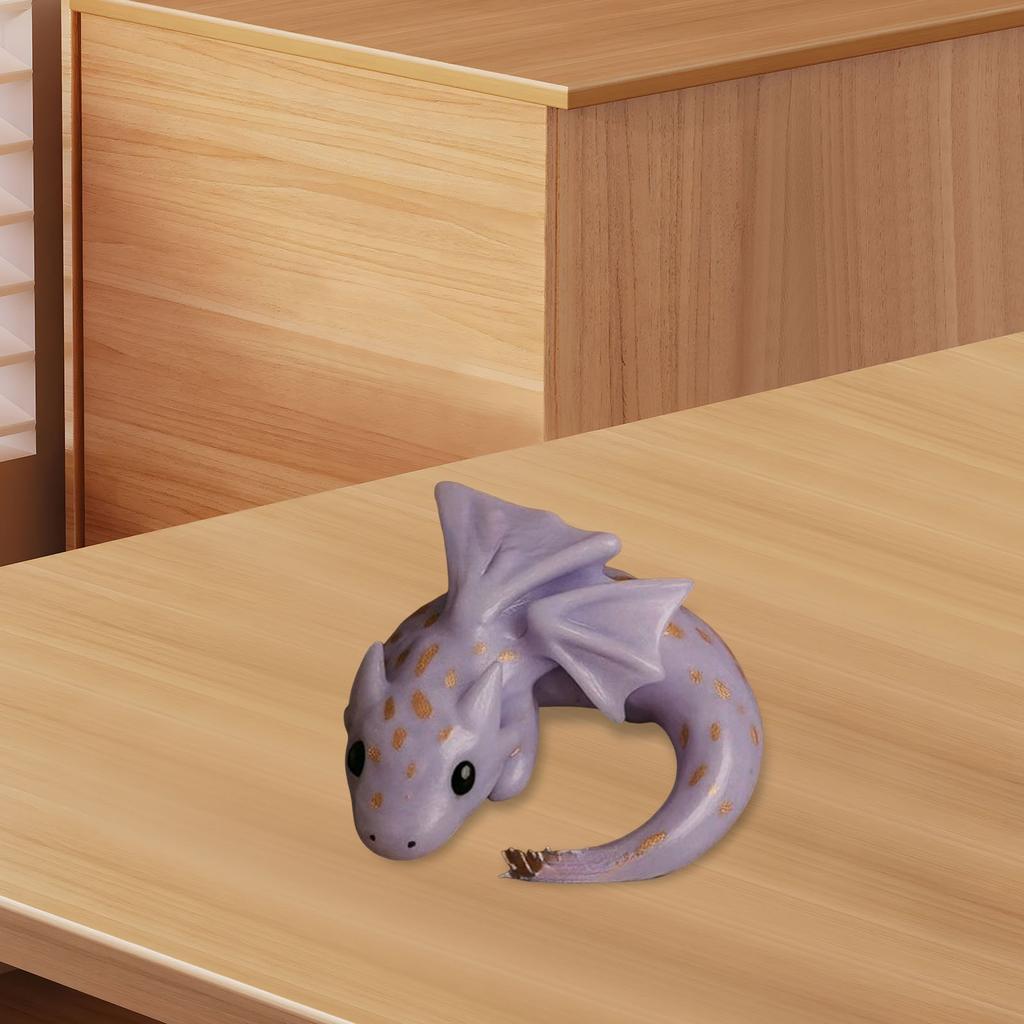 Lovely Dragon Ornament Lightweight Handmade Mini Dragon Sculpture Multi-Purpose Relief & Anxiety Companion Dragon for Home Decor
