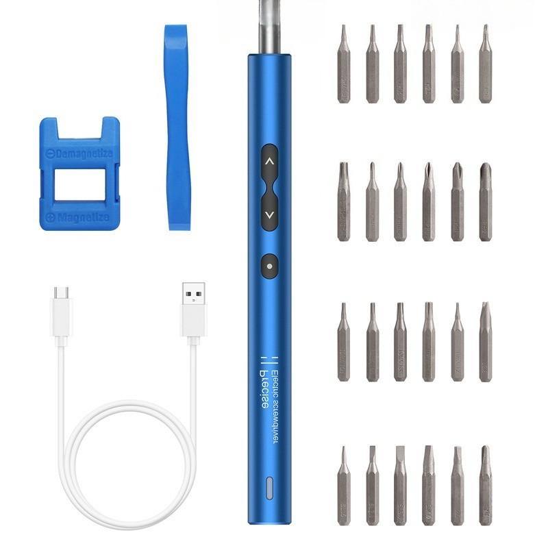 28 in 1 Rechargeable Repair Tool Kits Portable Electric Screwdriver Set Electronics Devices Maintenance Screw Driver Set