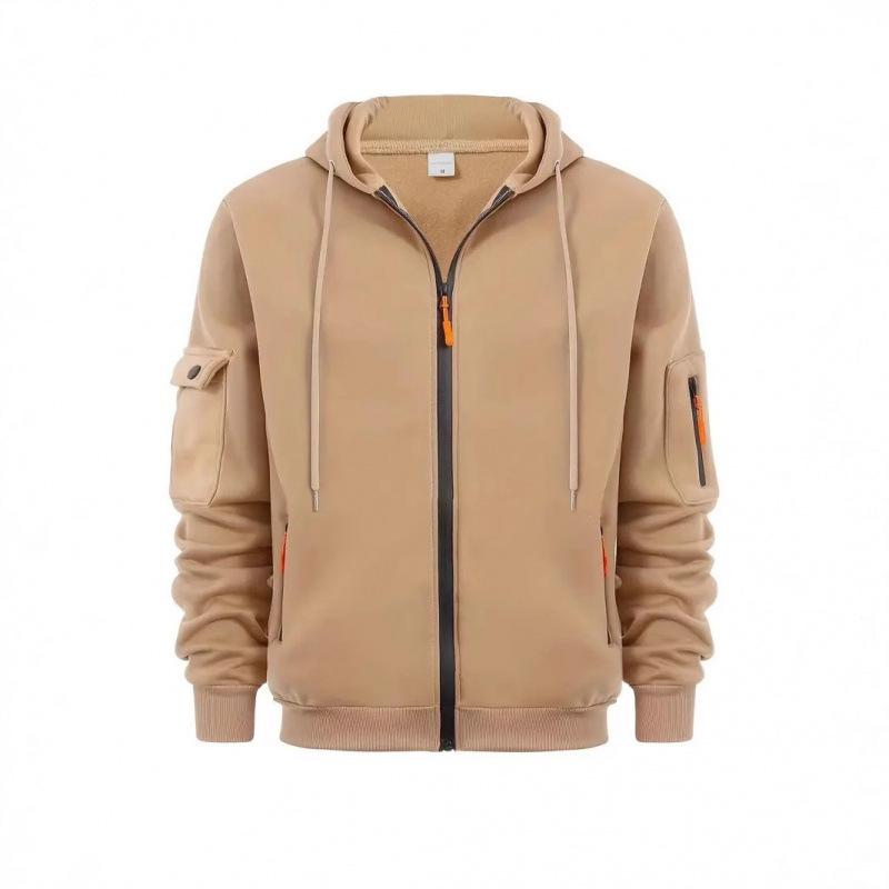 Men's Spring/Autumn Loose Fit Zip-Up Hoodie Jacket