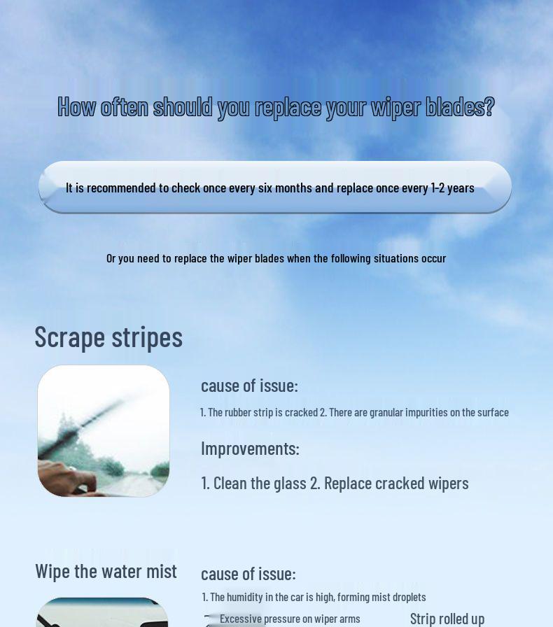 Scheibenwischerblätter für Geely Borui Modelle 2015-2021