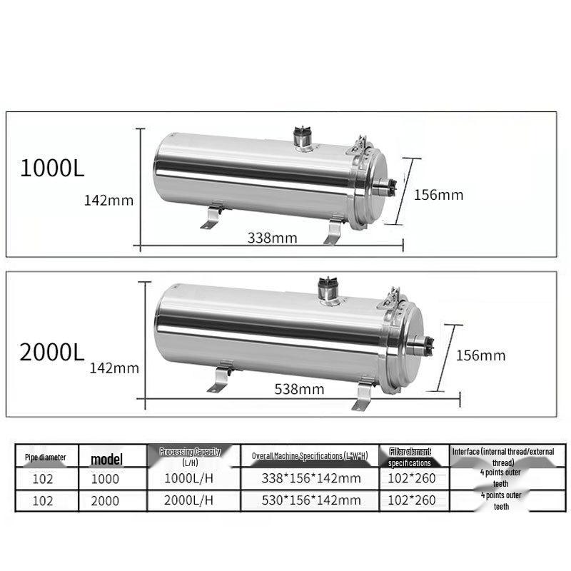 Yellow Mud Water Stainless Steel Central Home Ultrafiltration PVDF Membrane Purifier