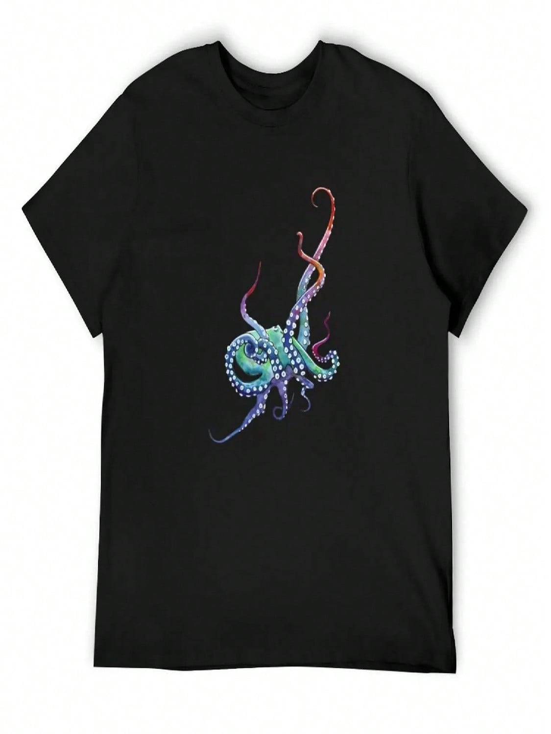 Rainbow Octopus T-Shirt Man T-Shirt Customs Shirts Graphic Tees Luxury Clothes Men S разноцветный